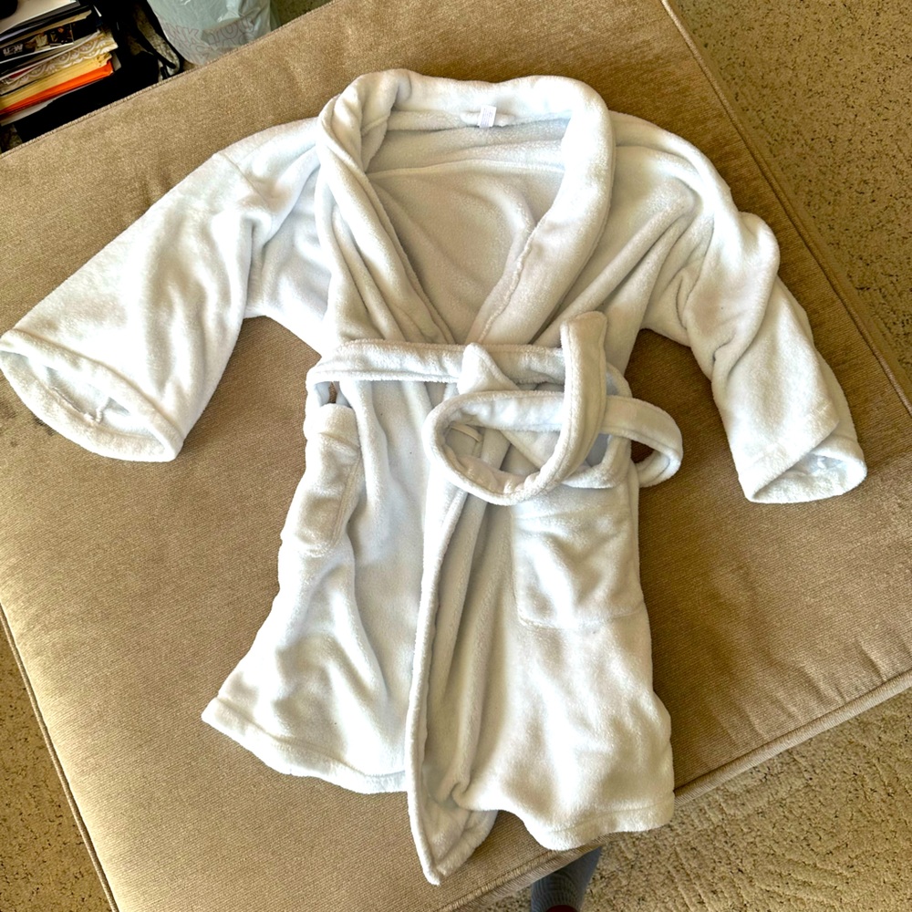 Soft White Fleece Robe